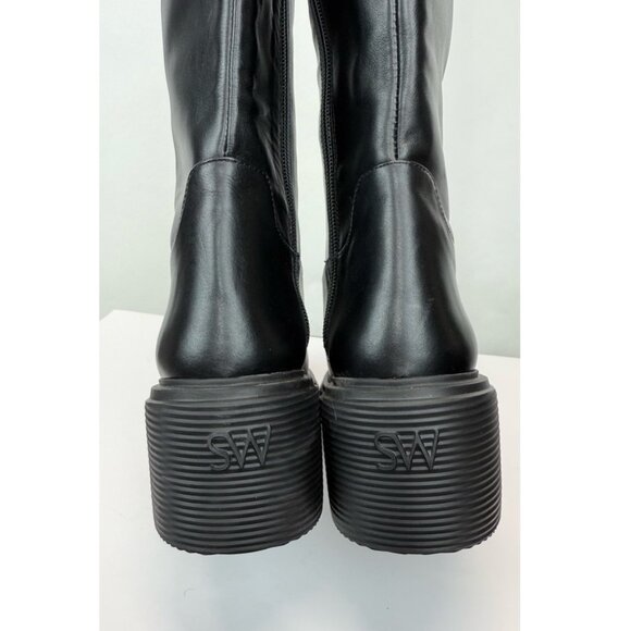 New Stuart Weitzman Soho Knee High Boot Black Leather Sz 9 - Picture 5 of 15